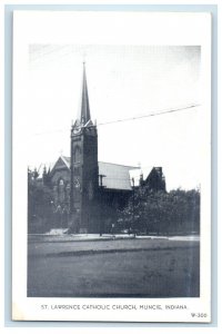 St. Lawrence Catholic Church Muncie Indiana IN Unposted Antique Postcard 