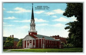 Vintage 1951 Postcard Merner Chapel McMurray College Jacksonville Illinois