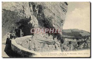 Old Postcard Environs de Grenoble Road St Pancras Caleche