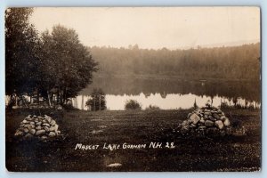 Gorham New Hampshire NH Postcard RPPC Photo View Of Mascot Lake c1910's Antique