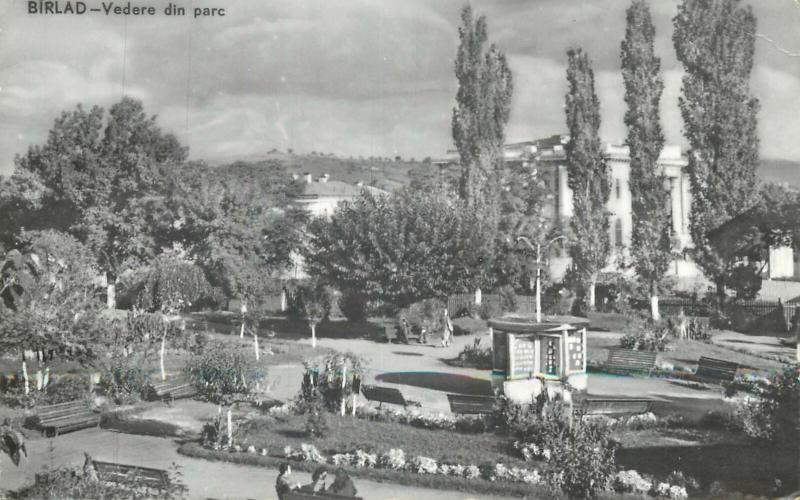 Romania Barlad view from the park brown bear stamp