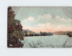 Postcard View from Cedar Rock, Zanesville, Ohio