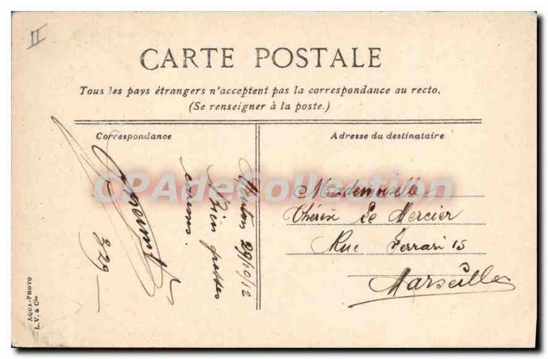 Old Postcard Menton Vue Generale Jack De La Frontiere