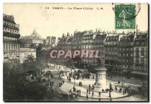 Old Postcard Paris Place Clichy