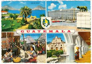 Guatemala Coat of Arms and Scenes 1960s-1970s Multiview Postcard #1