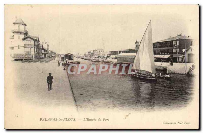 Palavas floods Old Postcard the & # 39entree port