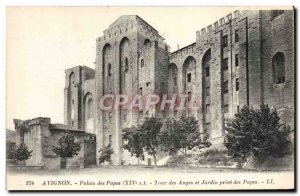 Old Postcard Avignon Palais Des Papes Subtle Knife and private garden of popes