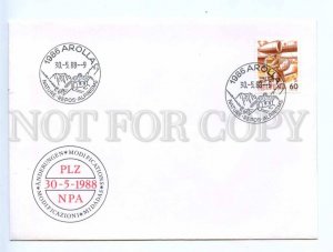 417675 Switzerland 1988 year COVER PLZ NPA Postal codes changes Apolla