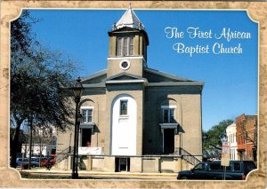 Savannah GA Georgia FIRST AFRICAN BAPTIST CHURCH Black Congregation 4X6 Postcard