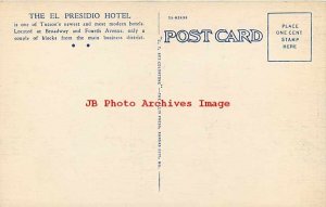 AZ, Tucson, Arizona, El Presidio Hotel, Exterior View, Curteich No 5A-H2699