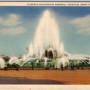 1933 Chicago, ILL Grant Park Clarence Buckingham Memorial Fountain PC Teich A219