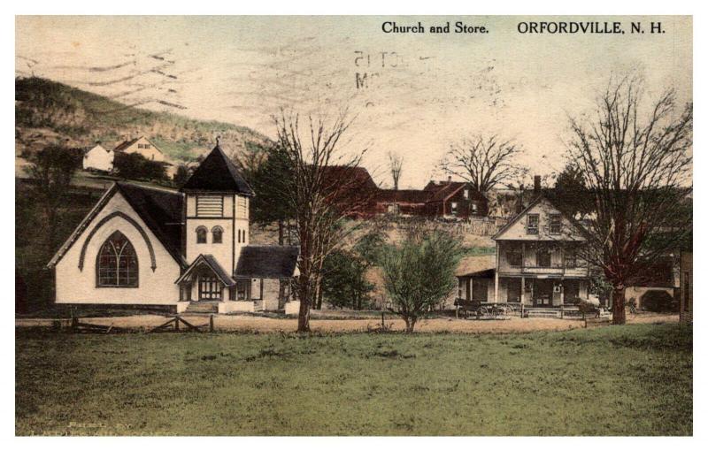 New Hampshire Orfordville , Church and Store  , pub Ladies Aid Society 