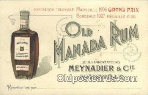 Old Manada Rum Advertising Unused 