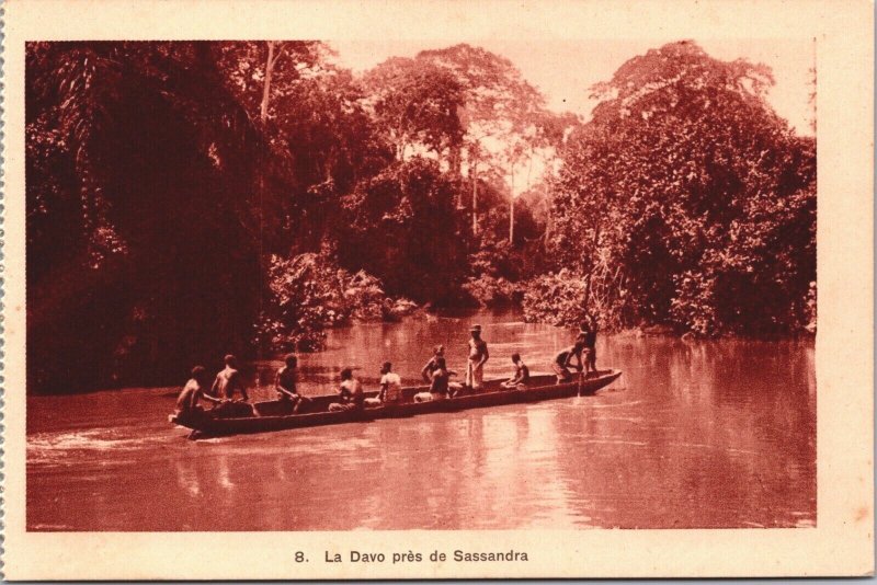 Congo La Davo prés de Sassandra Africa Vintage Postcard 03.83 