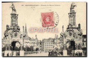 Postcard Old San Sebastian Puente De Maria Cristina