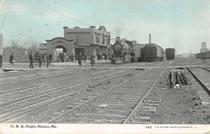 Mexico Missouri C and A Depot Train Station Vintage Postcard AA41252