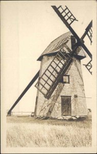 Falmouth? Cape Cod Windmill c1915 Real Photo Postcard Unidentified