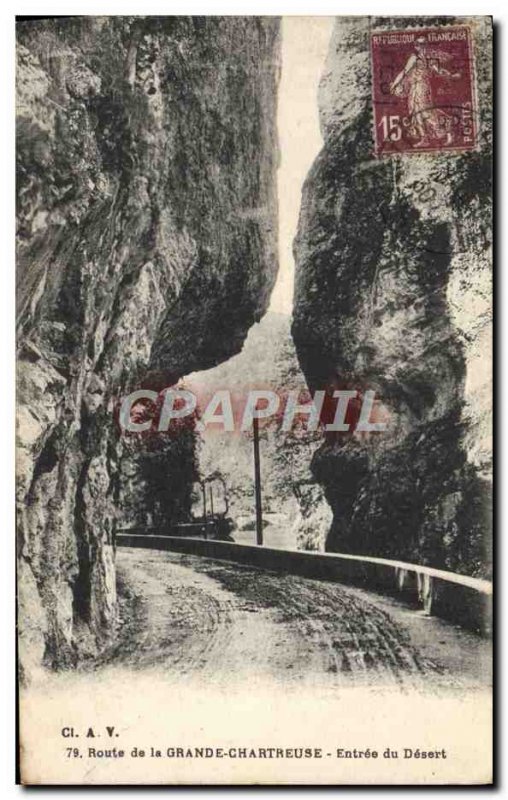 Old Postcard Route Grande Chartreuse Entree Desert