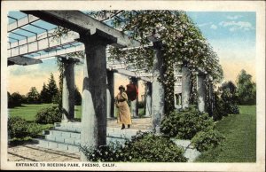 Fresno CA California Roeding Park Entrance c1900-20s Vintage Postcard