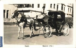 Horse Cart - Garrv Karachi Sindh Pakistan Real Photo Postcard  