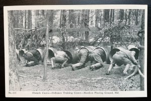 Vintage Postcard 1941 Ground Course Aberdeen Proving Ground, MD (REAL PHOTO)