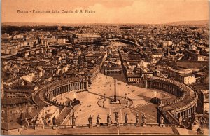 Vtg Roma Panorama dalla Cupola di S. Pietro Rome Italy 1910s Old View Postcard