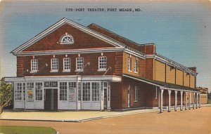 Post Theater Fort Meade, Maryland, USA Military Camps 1952 tab marks on corne...