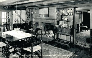 USA Dining Room elizabeth Perkins House York Maine RPPC 06.13