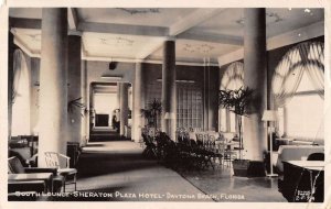 Daytona Beach Florida Sheraton Plaza Hotel South Lounge Real Photo PC AA16061