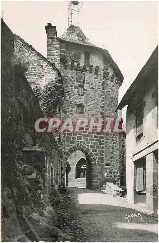 Modern Postcard Salers Cantal Tower Belfry