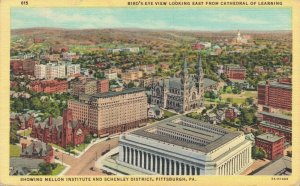 USA Showing Mellon Institute Schenley District Pittsburgh Linen Postcard 08.20