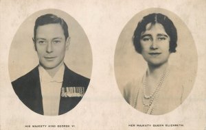 British Royalty Postcard his majesty King George VI her majesty Queen Elizabeth