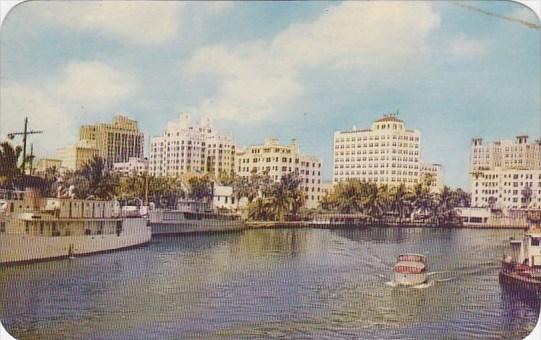 Florida Miami's Beautiful Beautiful Skyline From Miami River