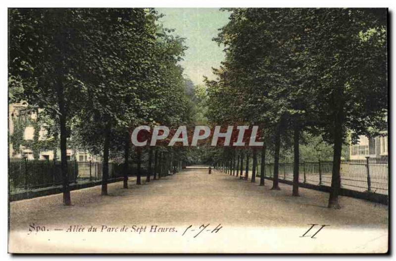 Belgie Belgium Spa Old Postcard Allee of seven hours park