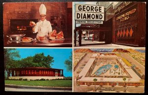 Vintage Postcard 1962 George Diamond Restaurant (Steaks), Chicago, Illinois (IL)