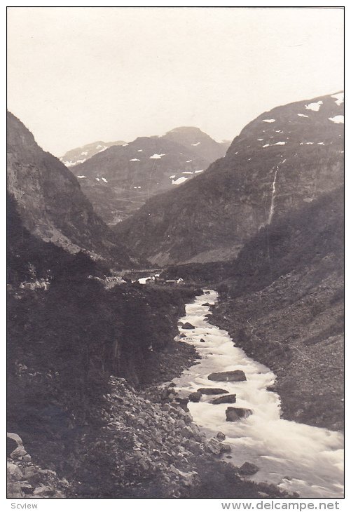 RP, Vatnehalsen Seet Fra Flomsdalen, SOGN, Norge/Norway, 1906