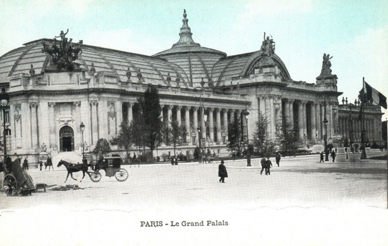 Vintage Postcard Le Grand Palais Museum Complex Historic Site Paris France