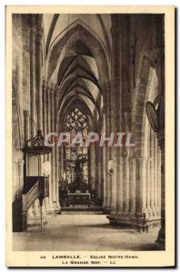 Postcard Old Lamballe Eglise Notre Dame La Grande Nef