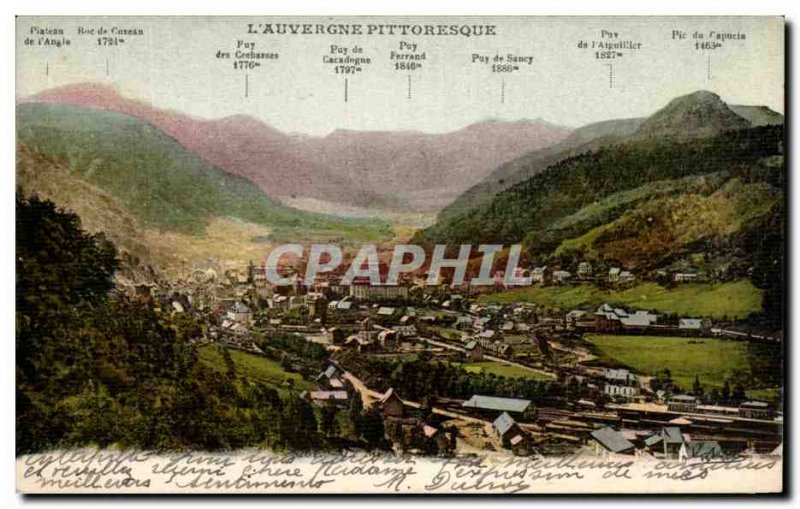 Old Postcard L & # 39auvergne Picturesque Mount Dore