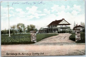 postcard  Harrisburg Pennsylvania Harrisburg Country Club