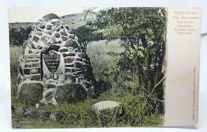 South African War Monument 2nd Gordon Highlanders Fly Kraal Camp Postcard 1900