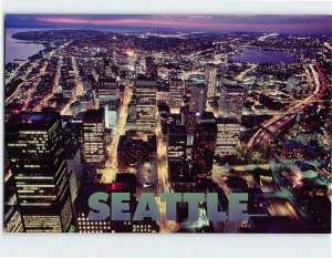 Postcard Twilight in Seattle, Washington