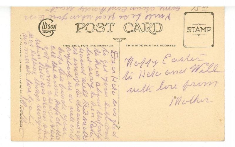 Kewpies by Rose O'Neill. Pub. By Gibson Art . Easter- Hatched