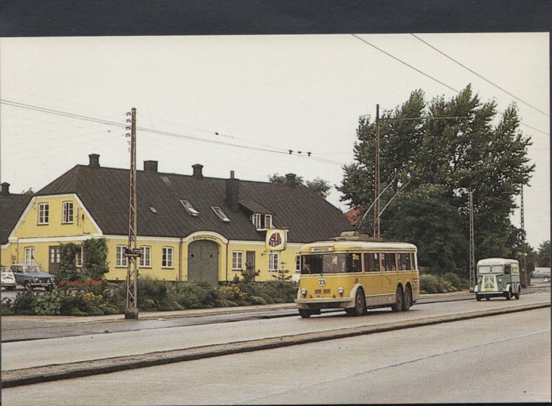 Road Transport Postcard - KS-Trolleybus pa Lyngbyvej, Bussen Kan Ses Pa....T948