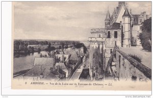 Vue De La Loire Sur La Terrasse Du Chateau, Amboise (Indre et Loire), France,...