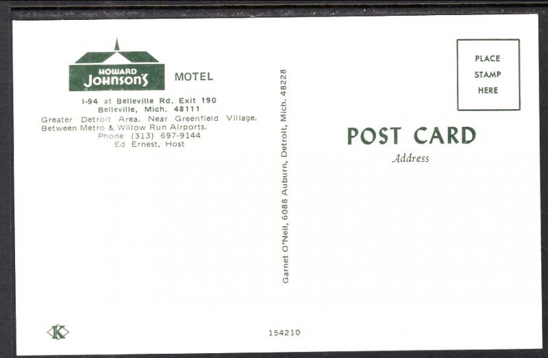 Howard Johnson's Motel,Belleville,MI