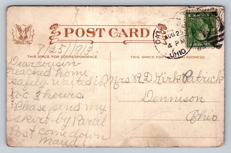 1913  Police Officer Arresting Drunk Guy  Comic Humor    Postcard