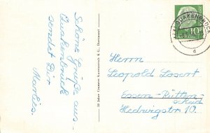 A131 Germany 1956 Quakenbrueck Ehrenhaim lake vintage postcard