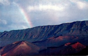 Hawaii Maui Rainbow Over Haleakala Crater