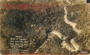 Big S Curve Route 50 Loar 1944 Grafton West Virginia RPPC Real photo 11548